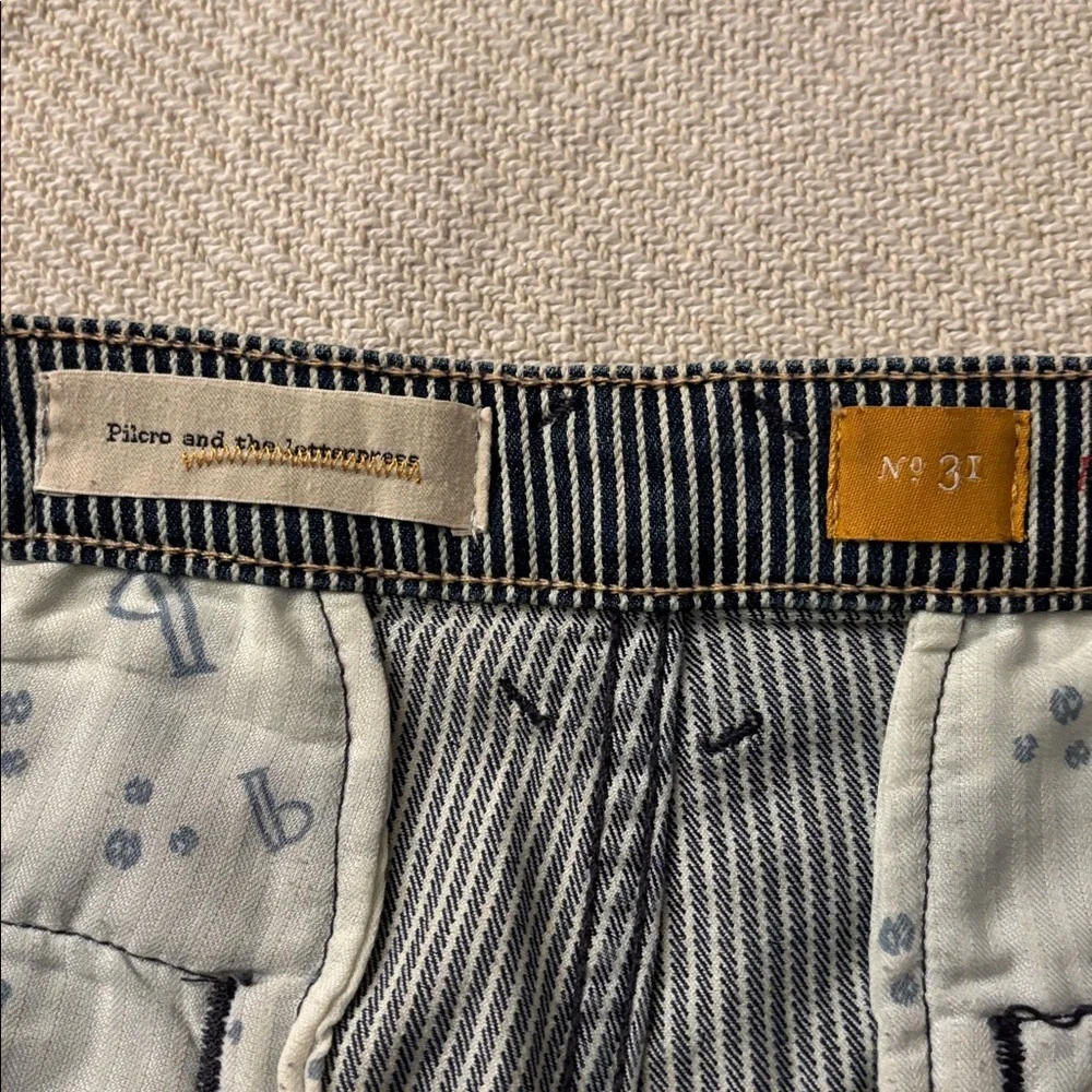 Pilcro Railroad Stripe Denim Shorts Size 31 - Picture 8 of 15
